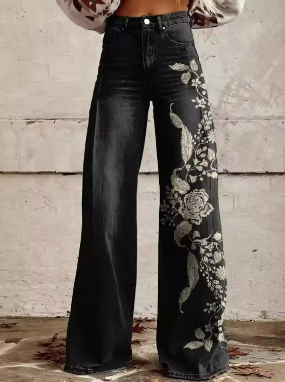 Elena | Donna Boho Pantaloni Floreali | Comodi