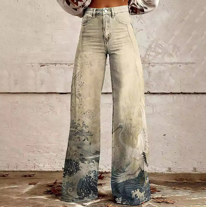 Noemi | Donna Boho Pantaloni Flare | Comodi