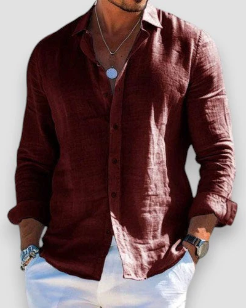 Lorenzo | Uomo Casual Camicia Estiva | Traspirante