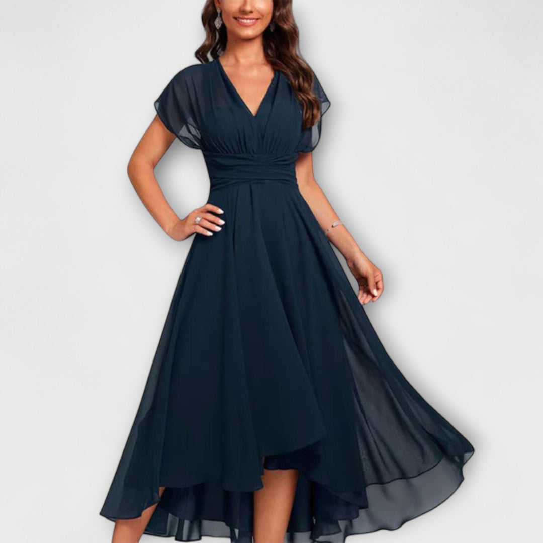 Chiara | Donna Abito Fluido con Scollo a V | Elegante e Versatile
