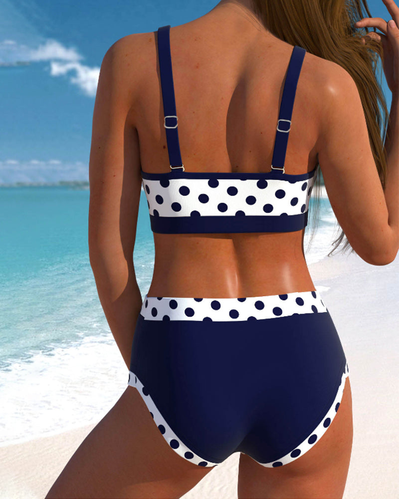 Chiara | Donna Patchwork Bikini Vita Alta | Funzionale