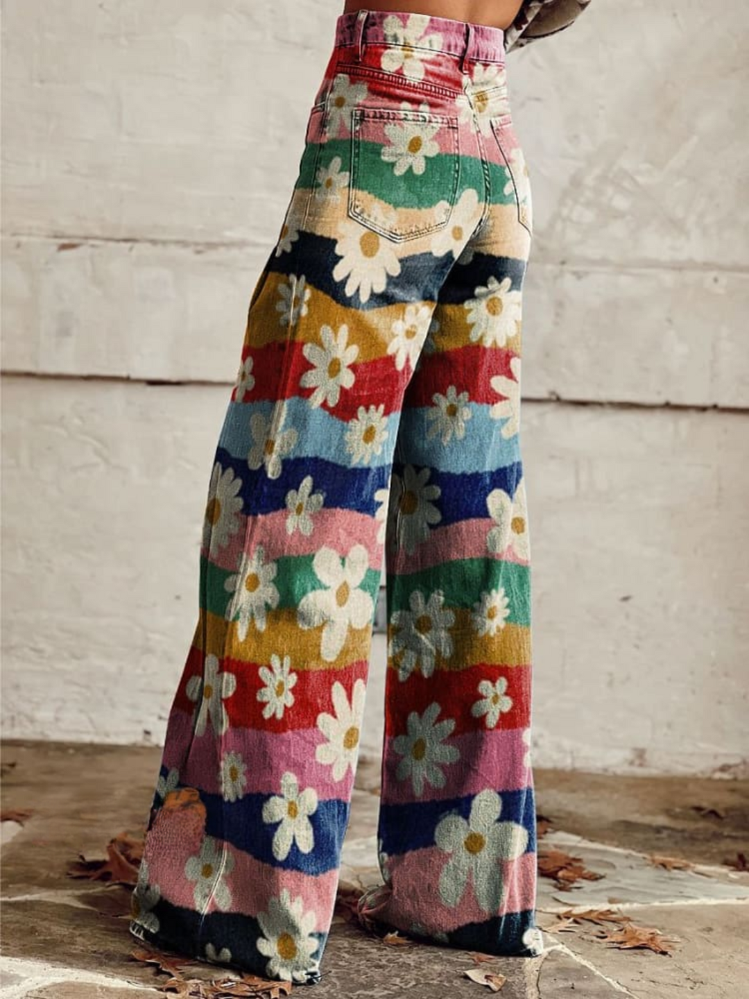 Sofia | Donna Floreali Pantaloni Eleganti | Versatili