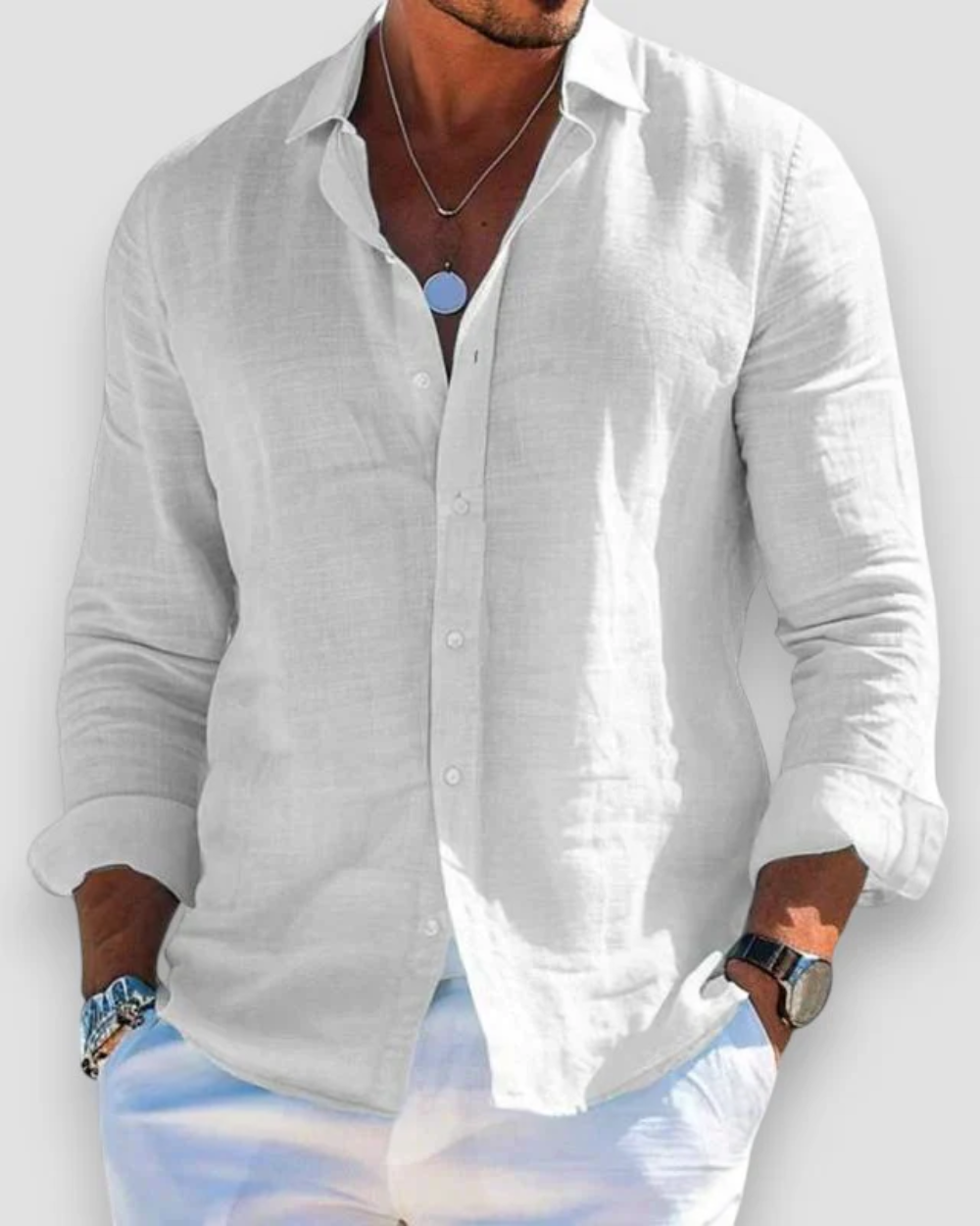 Lorenzo | Uomo Casual Camicia Estiva | Traspirante