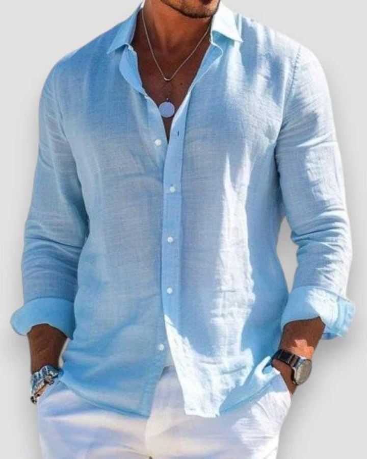 Lorenzo | Uomo Casual Camicia Estiva | Traspirante