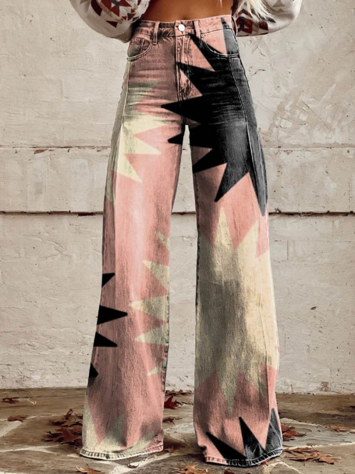 Rosa | Donna Boho Pantaloni Vintage | Comodi