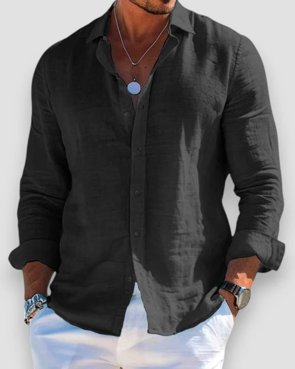 Lorenzo | Uomo Casual Camicia Estiva | Traspirante