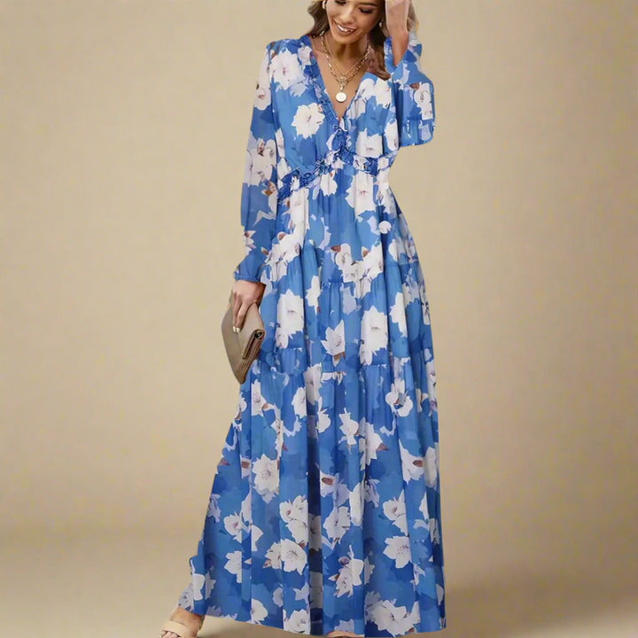 Noemi | Donna Elegante Abito Plissé | Floreale