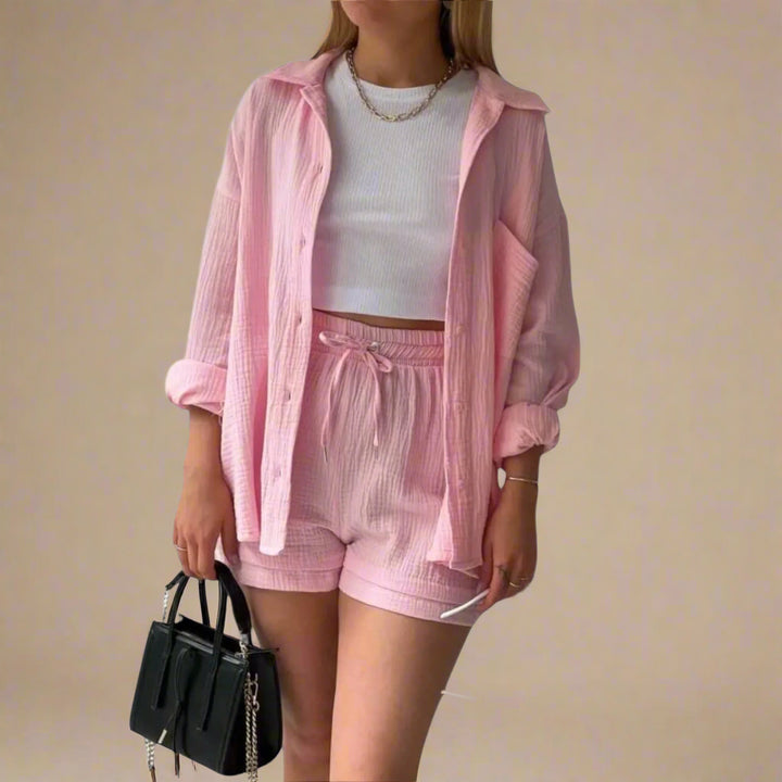 Rosa | Donna Traspirante Completo Due Pezzi | Leggero e Versatile