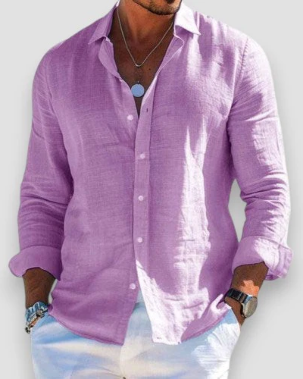 Lorenzo | Uomo Casual Camicia Estiva | Traspirante