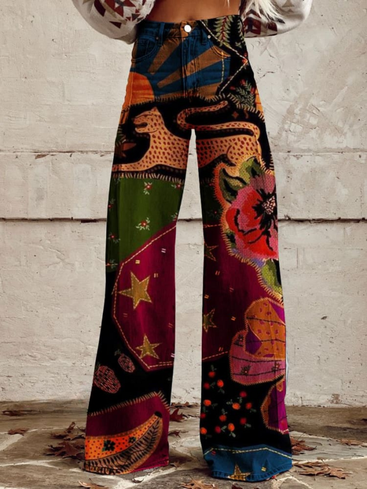 Allegra | Donna Vintage Pantaloni Boho | Comodi