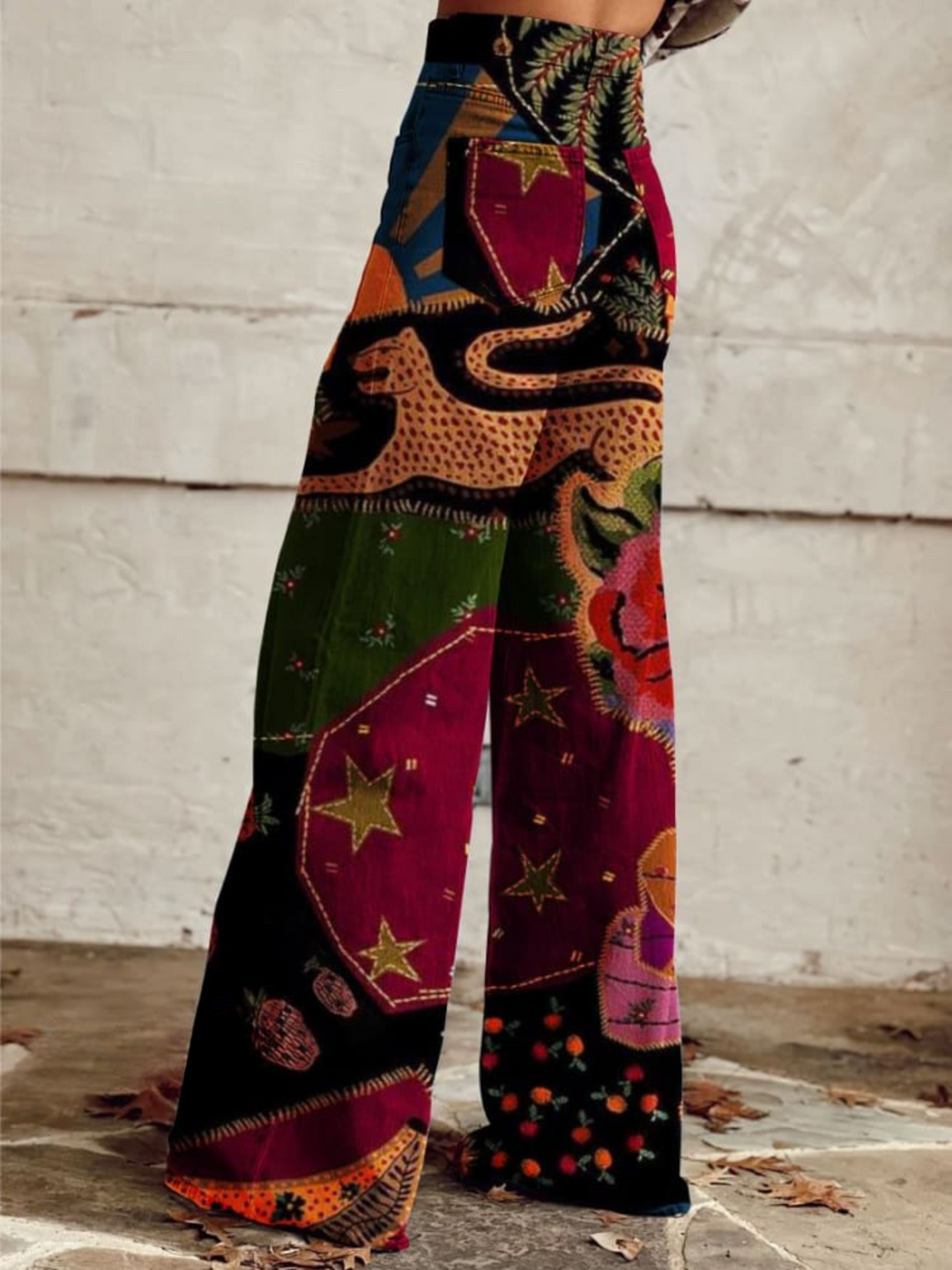 Allegra | Donna Vintage Pantaloni Boho | Comodi