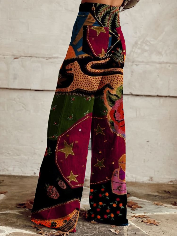 Allegra | Donna Vintage Pantaloni Boho | Comodi