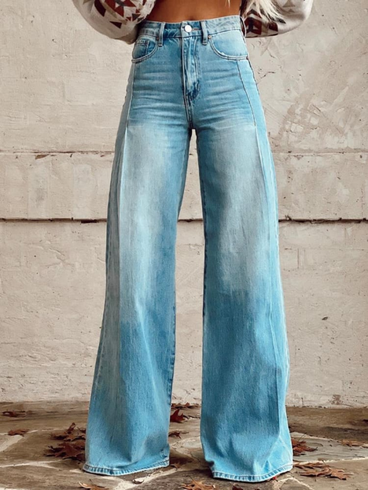 Noemi | Donna Ampi Pantaloni Vita Alta | Versatili