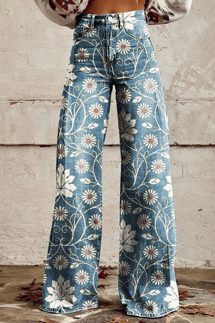 Viola | Donna Pantaloni Boho Chic | Multicolore