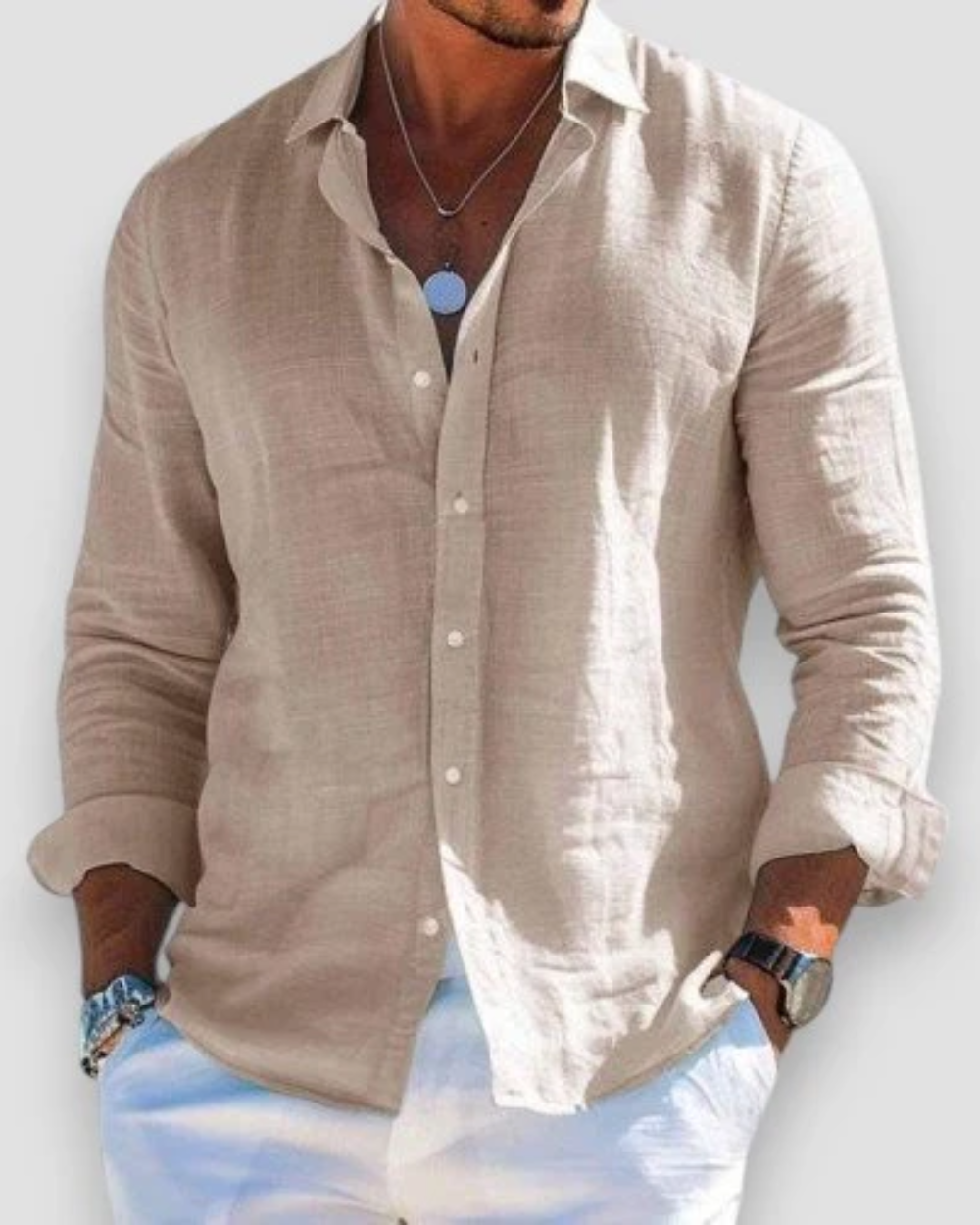 Lorenzo | Uomo Casual Camicia Estiva | Traspirante