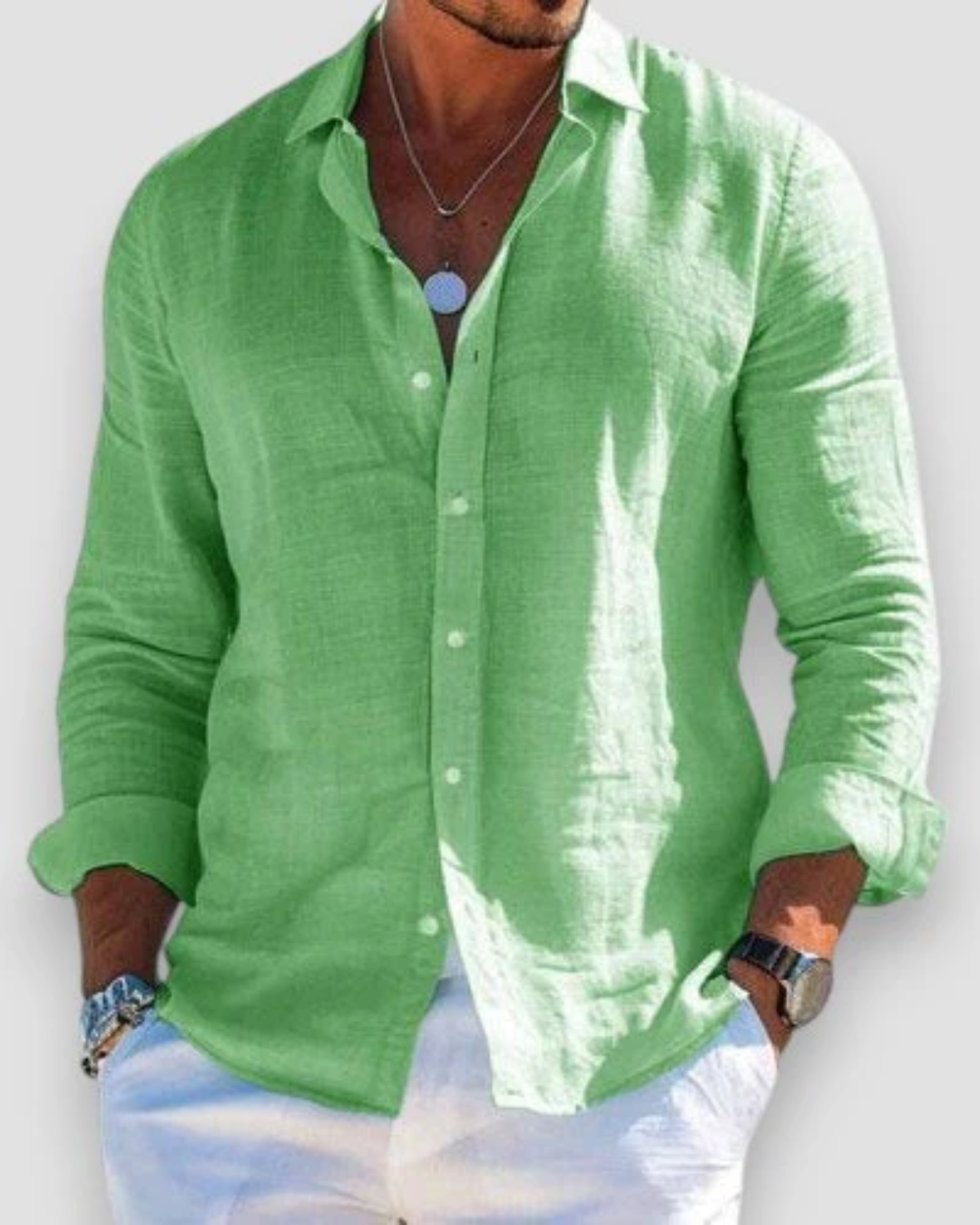 Lorenzo | Uomo Casual Camicia Estiva | Traspirante