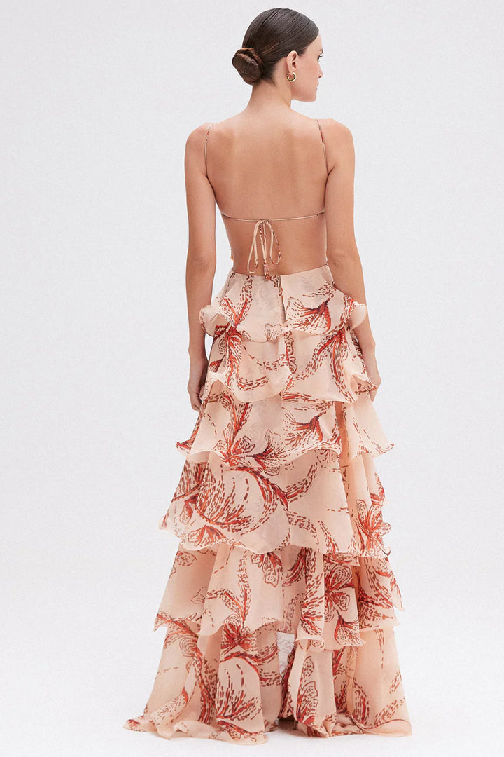 Alessia | Donna Elegante Abito Lungo | Fluttuante