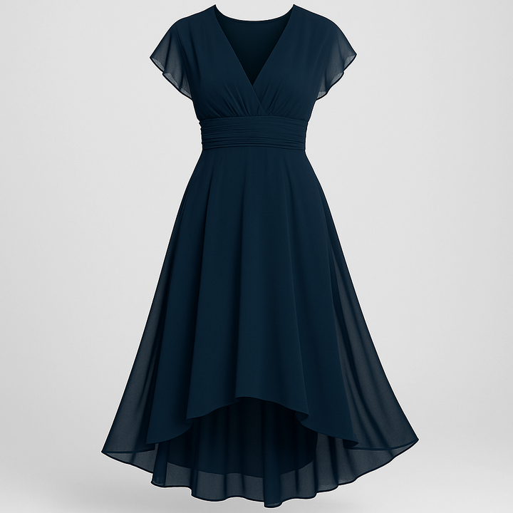 Chiara | Donna Abito Fluido con Scollo a V | Elegante e Versatile