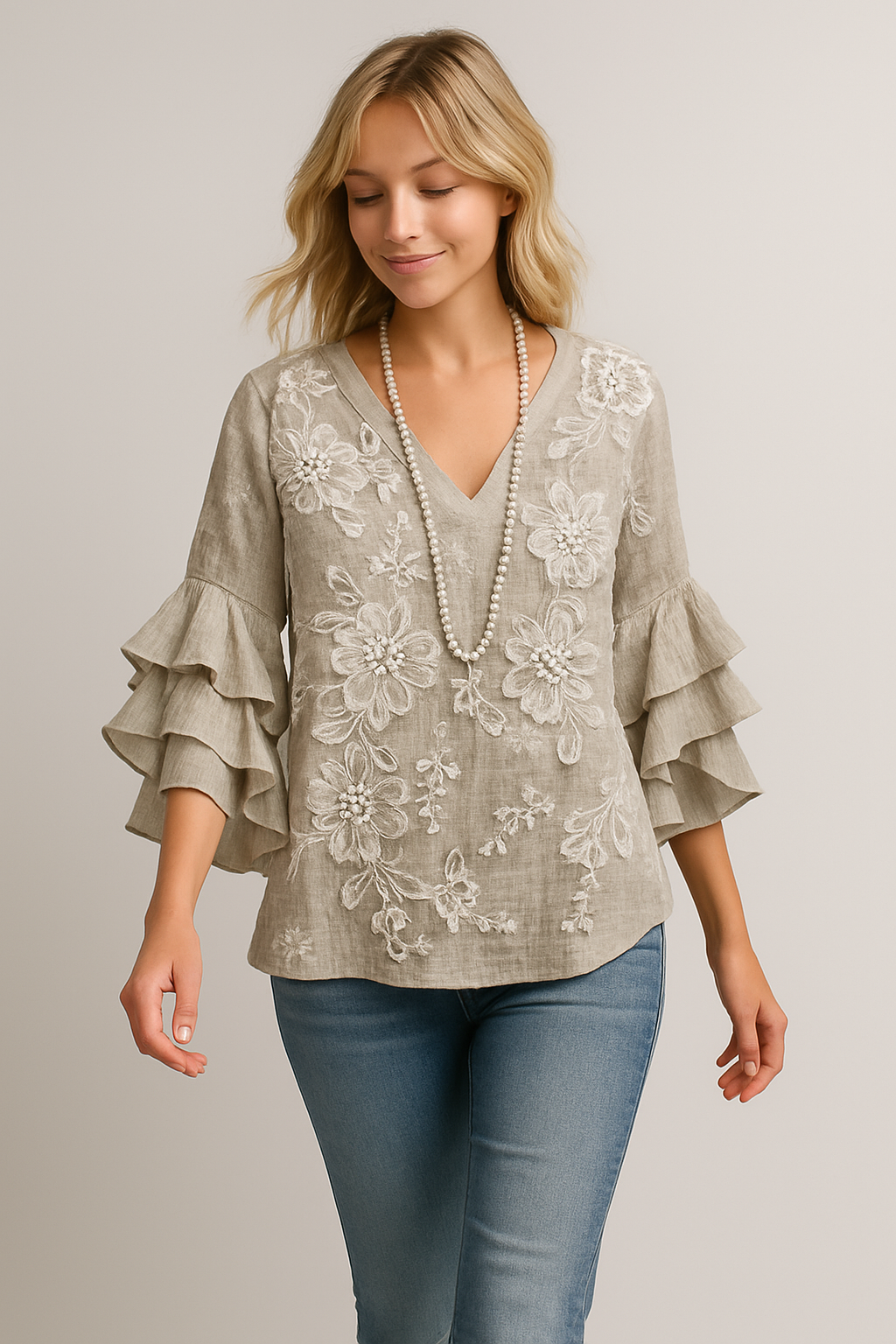 Giada | Donna Blusa Floreale | Leggera