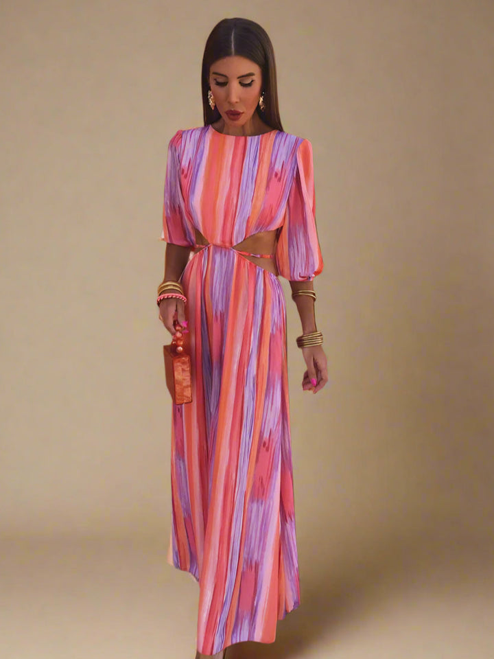 Paloma | Donna Elegante Abito Cut-Out | Estivo