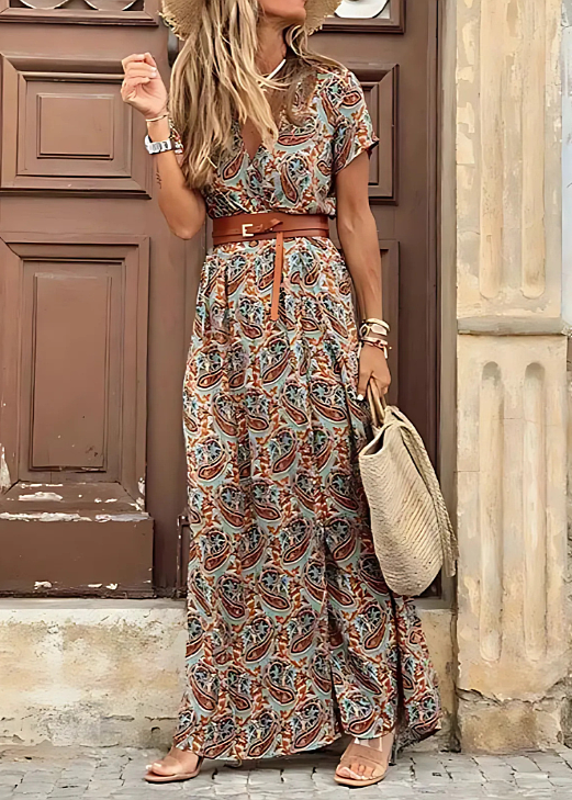 Elisa | Donna Vestito Lungo Floreale | Comodo e Arioso